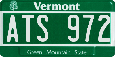 VT license plate ATS972