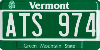 VT license plate ATS974