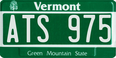 VT license plate ATS975