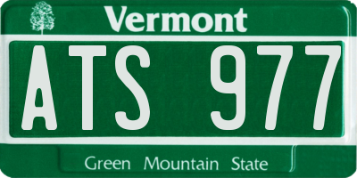 VT license plate ATS977