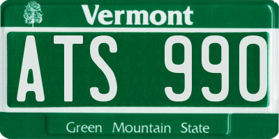 VT license plate ATS990