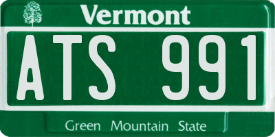 VT license plate ATS991