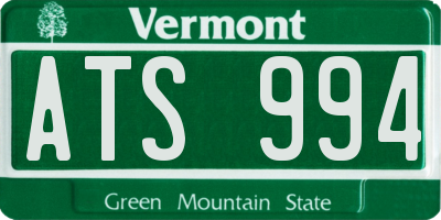 VT license plate ATS994