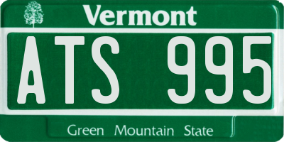 VT license plate ATS995