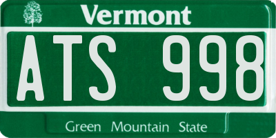 VT license plate ATS998
