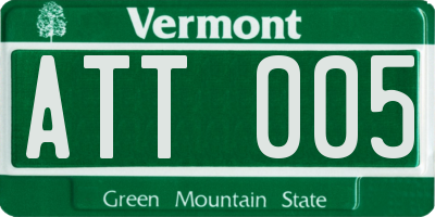 VT license plate ATT005
