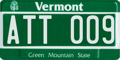 VT license plate ATT009