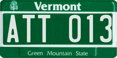 VT license plate ATT013