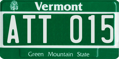 VT license plate ATT015