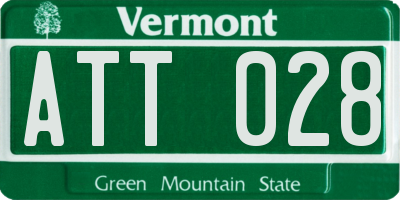 VT license plate ATT028