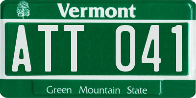 VT license plate ATT041
