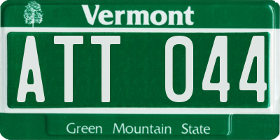 VT license plate ATT044