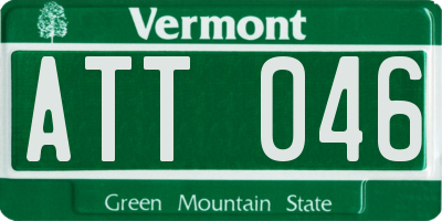 VT license plate ATT046