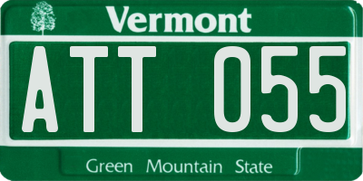 VT license plate ATT055