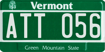 VT license plate ATT056