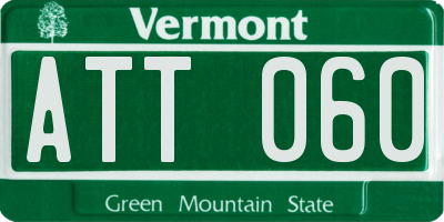 VT license plate ATT060