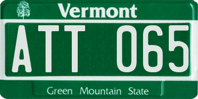 VT license plate ATT065