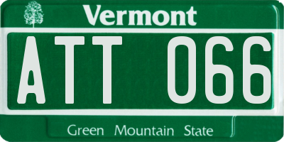 VT license plate ATT066
