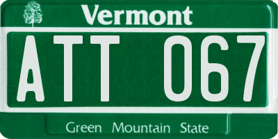 VT license plate ATT067