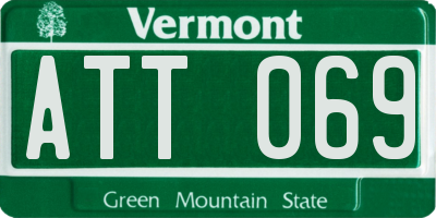 VT license plate ATT069