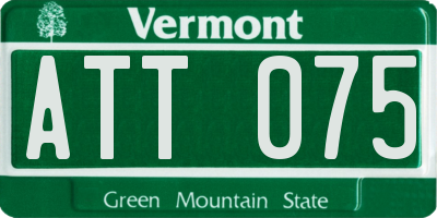 VT license plate ATT075