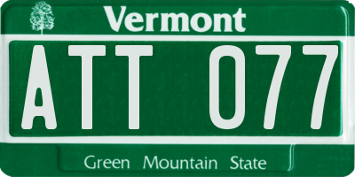 VT license plate ATT077