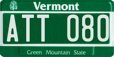 VT license plate ATT080