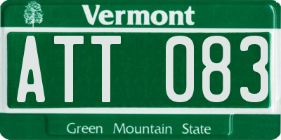 VT license plate ATT083