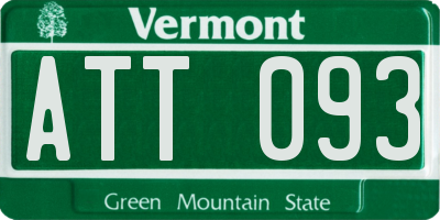 VT license plate ATT093