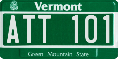 VT license plate ATT101