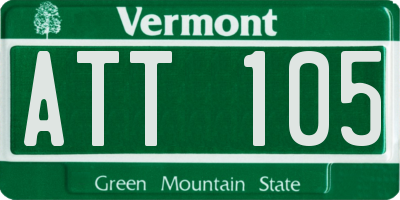 VT license plate ATT105