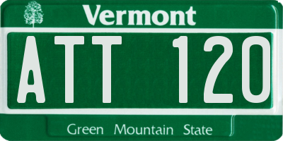 VT license plate ATT120