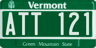 VT license plate ATT121