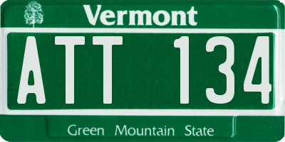 VT license plate ATT134