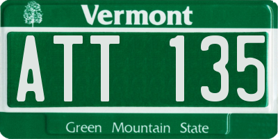 VT license plate ATT135