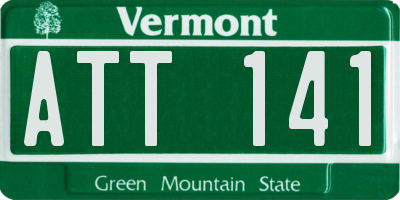 VT license plate ATT141