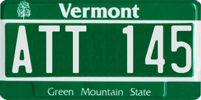 VT license plate ATT145