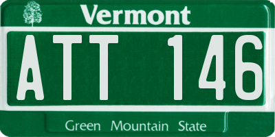 VT license plate ATT146