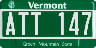 VT license plate ATT147