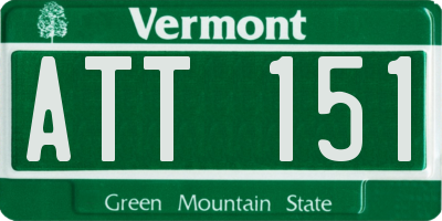 VT license plate ATT151