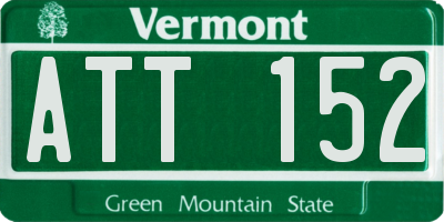 VT license plate ATT152