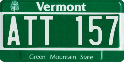 VT license plate ATT157