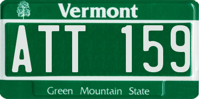 VT license plate ATT159