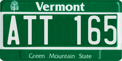 VT license plate ATT165