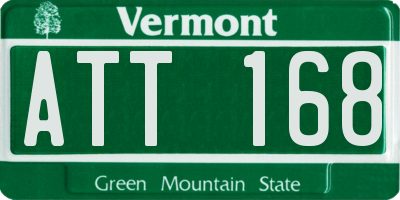 VT license plate ATT168