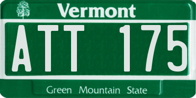 VT license plate ATT175