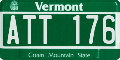 VT license plate ATT176