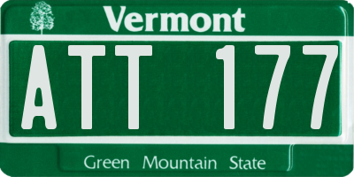 VT license plate ATT177