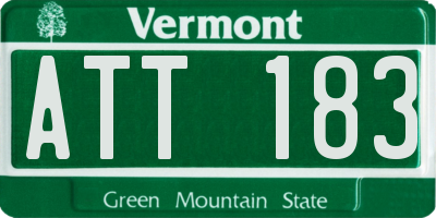 VT license plate ATT183