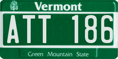 VT license plate ATT186